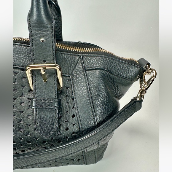 Kate Spade Mercer Isle Small Sloan Black Genuine Leather Satchel Shoulder Bag - Picture 7 of 16